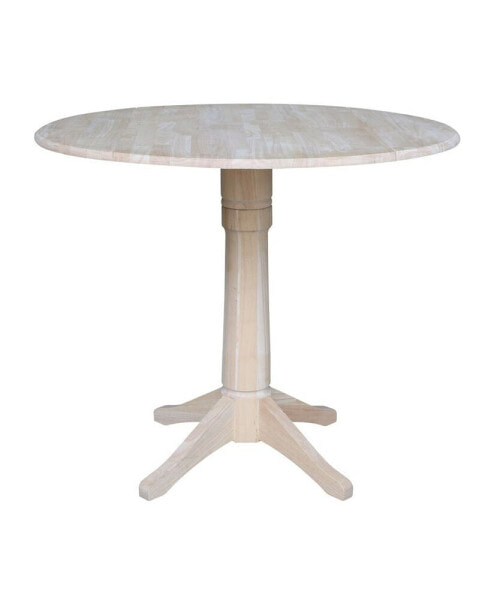 42" Round Dual Drop Leaf Pedestal Table