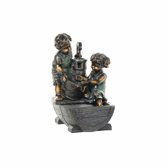 Garden fountain DKD Home Decor Bronze Resin Boys (44 cm)