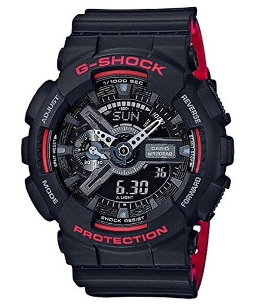 Casio Men's G-Shock Black Rubber Quartz Watch GA-110HR-1ADR