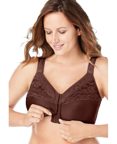 Women's Plus Size Easy Enhancer Front Close Wireless Posture Bra