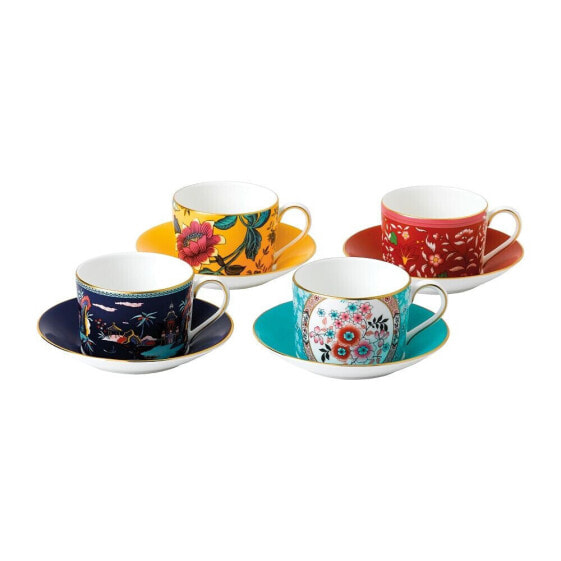 Wonderlust Set/4 Teacup & Saucer