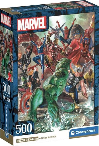 Clementoni Puzzle 500 elementów Compact The Avengers