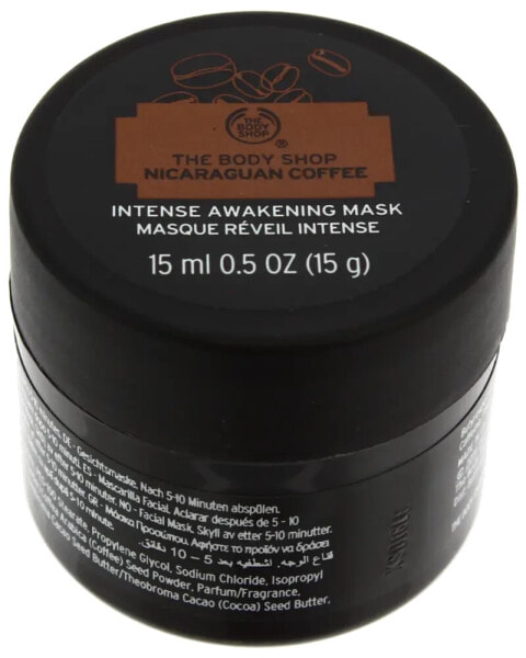 The Body Shop Nicaraguan Coffee Intense Awakening Mask Бодрящая и тонизирующая маска на основе кофе