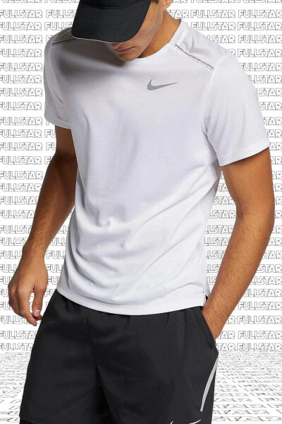 Miler Dri Fit White Running Tee Beyaz Koşu Antrenman Tişörtü