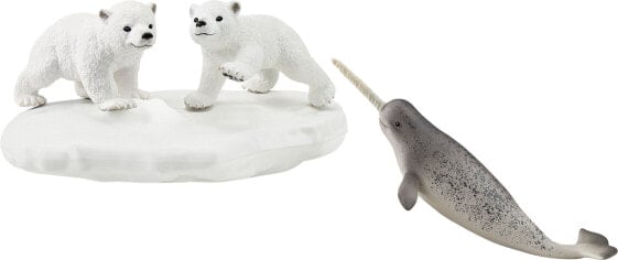 Игровой набор Schleich Медвежонок на горке Polar bear slide (Ледяная горка)
