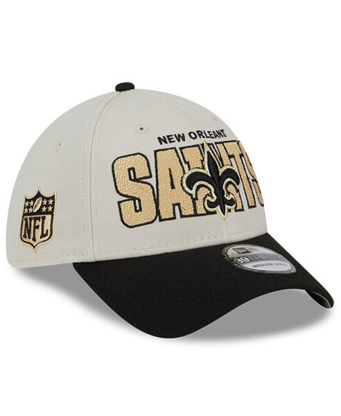 Men's Stone, Black New Orleans Saints 2023 NFL Draft 39THIRTY Flex Hat