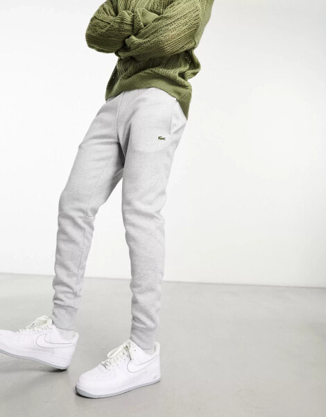 Lacoste logo joggers in grey marl