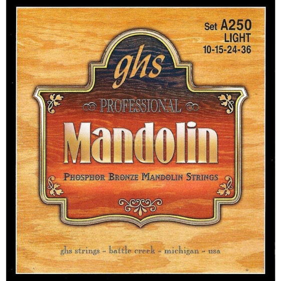 GHS Mandoline Strings, 010 - 036 Phosphor Bronze, Loop End