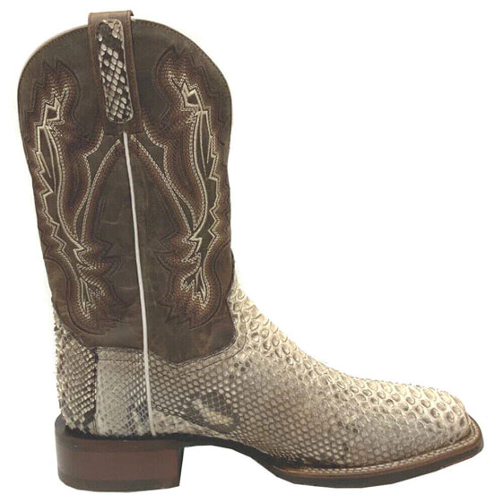 Dan Post Boots Brutus Snake Square Toe Cowboy Mens Beige, Brown Casual Boots DP