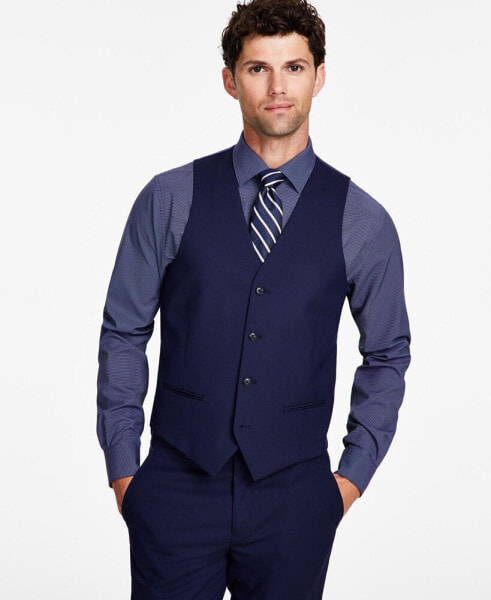 Men's Slim-Fit Stretch Solid Suit Vest, Created for Macy's