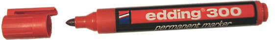 Фломастер постоянный EDDING 300 округлая красная EG1001