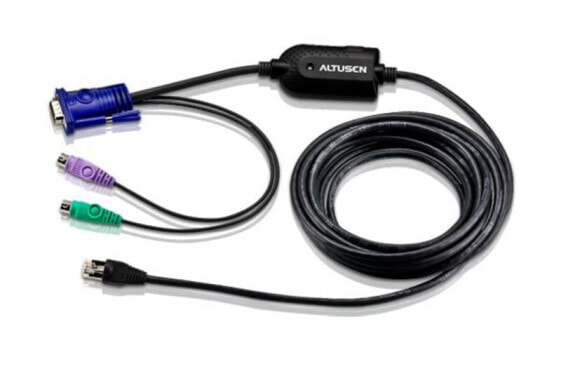 ATEN KA7920 - 4.5 m - Black - VGA + 2x PS/2 - RJ-45 - Male/Male - Plastic