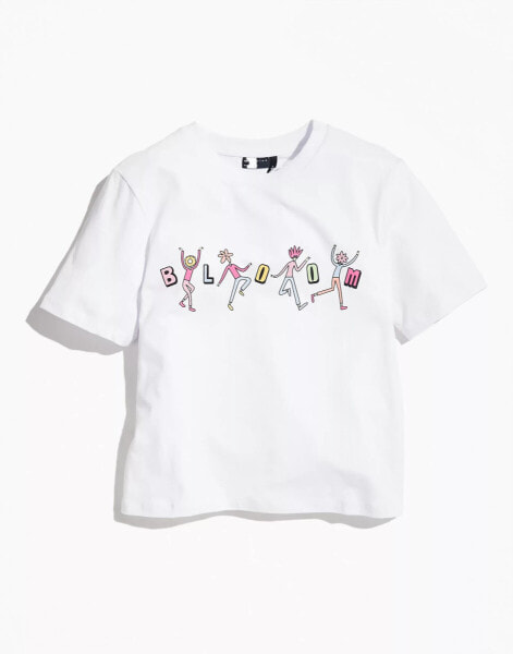 ASOS DESIGN PRIDE genderless baby tee in white with chest print