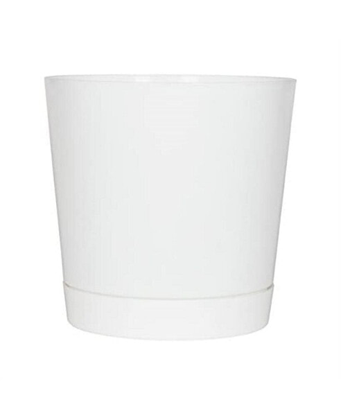 (#10142) Full Depth Cylinder Pot, White, 14 Inch