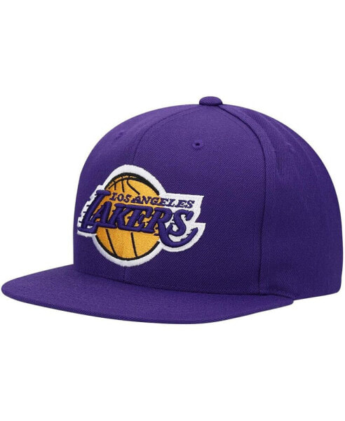 Men's Purple Los Angeles Lakers Team Ground Snapback Hat