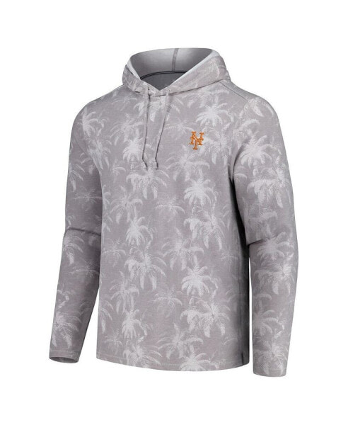 Men's Gray New York Mets Palm Frenzy Hoodie Long Sleeve T-Shirt