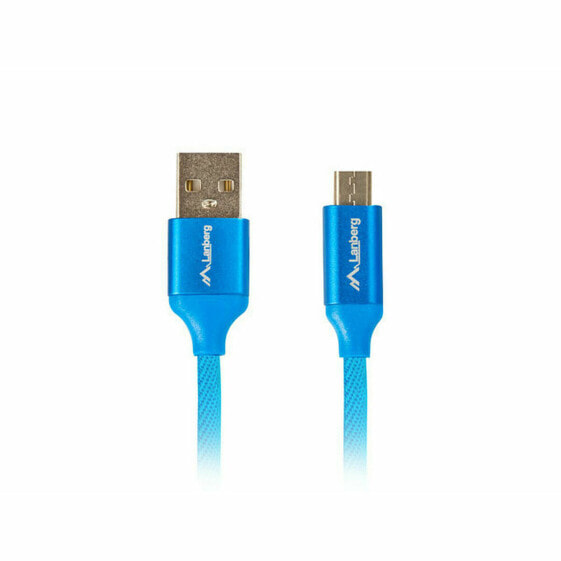 Универсальный кабель USB-MicroUSB Lanberg CA-USBM-20CU-0018-BL Синий 1,8 m