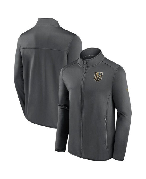 Men's Gray Vegas Golden Knights Authentic Pro Rink Fleece Full-Zip Jacket