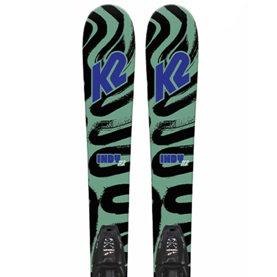 K2 Indy+FDT 4.5 S Plate Youth Alpine Skis
