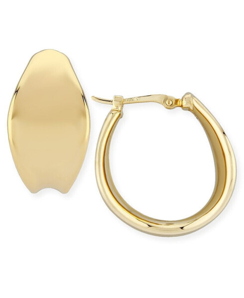 Bold Graduated Hoop Earrings Set in 14k Gold