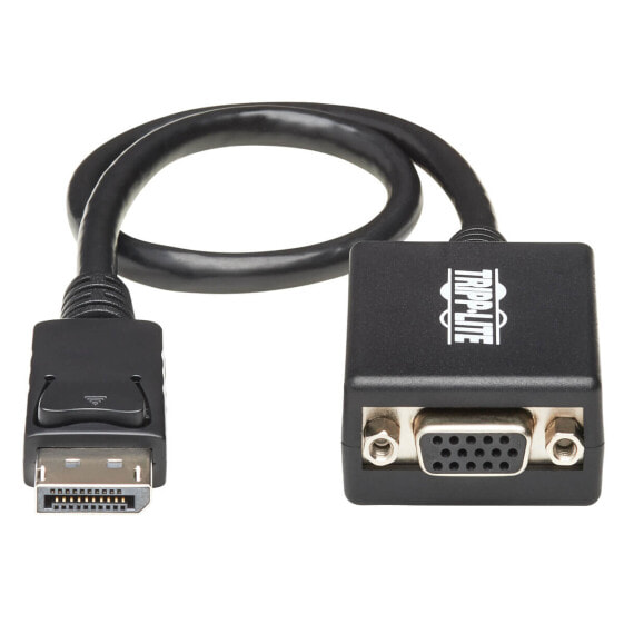 Tripp P134-001-VGA DisplayPort to VGA Active Adapter Video Converter - Black (M/F) - 1 ft. (0.31 m) - 0.31 m - VGA (D-Sub) - DisplayPort - Male - Female - Straight