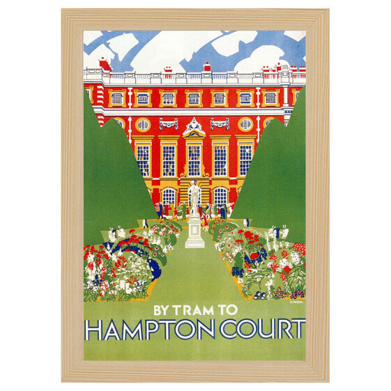 Фоторамка LegendArte Poster 1927 Hampton Court - London Underground 1927 Hampton Court - Картина, декор для стен, 40x60 см, черный рамка