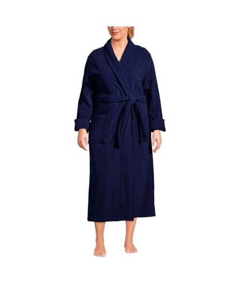 Plus Size Cotton Terry Long Spa Bath Robe