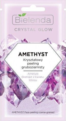 Пилинг 'Bielenda Crystal Glow' крошечный изумрудный Amethyst 8 г