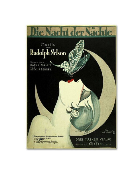 Картина холст "Art Deco Music Sheet" от Trademark Global - 47" x 35" x 2"