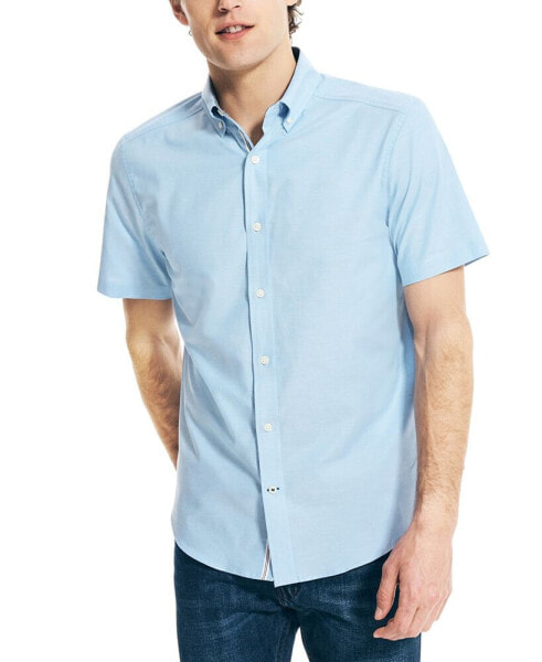 Рубашка мужская Nautica Classic-Fit Short-Sleeve Solid Stretch Oxford