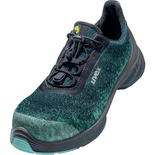 UVEX Arbeitsschutz 68242 - Unisex - Adult - Safety shoes - Black - Green - P - S1 - ESD - SRC - Speed laces