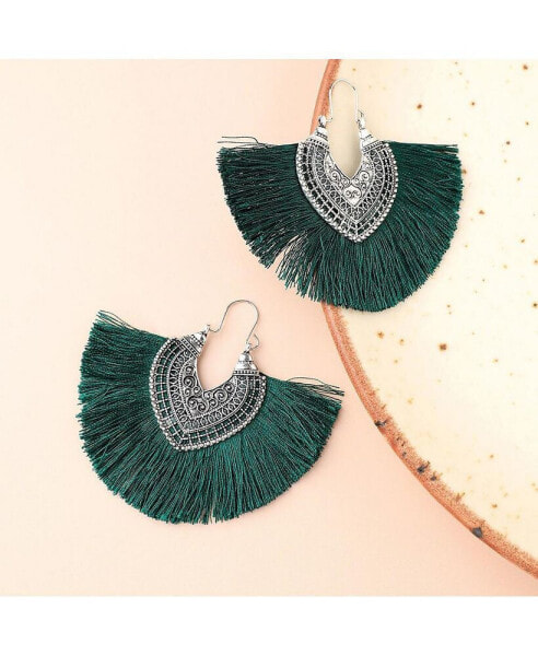 Women's Tassel Hoop Earrings