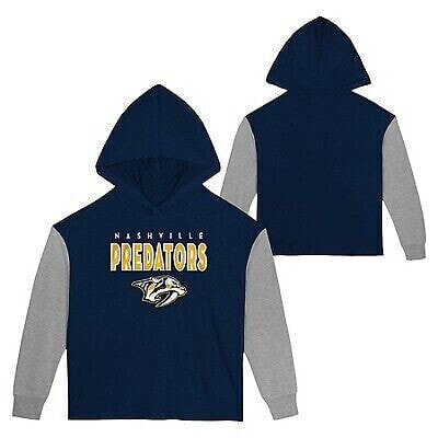 NHL Nashville Predators Girls' Poly Fleece Hooded Sweatshirt - L