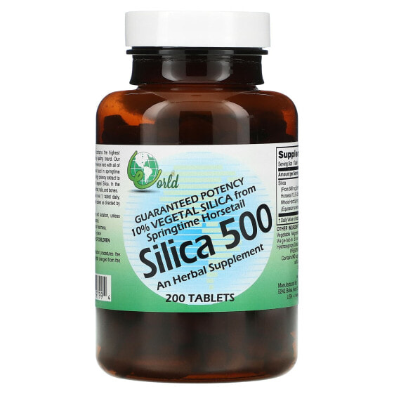 Витамин С World Organic Silica 500, 200 таблеток