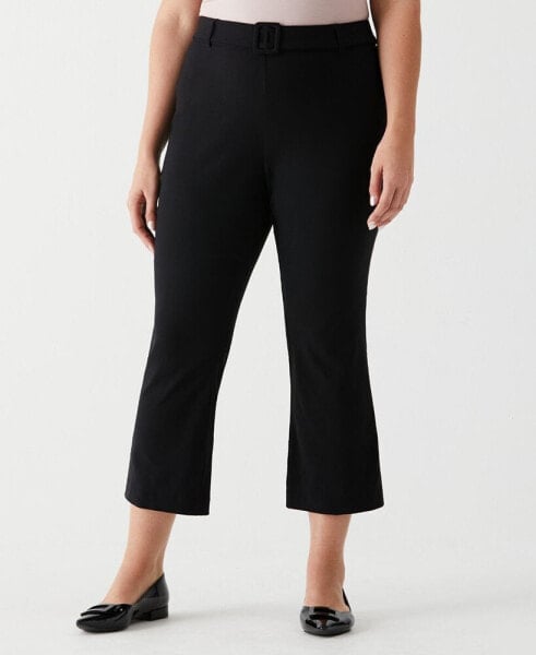 Plus Size Crop Bootcut Pant with Belt