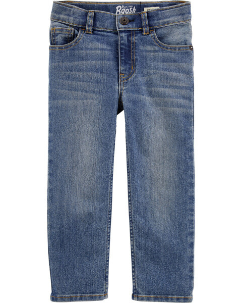 Baby Faded Wash Straight-Leg Jeans 9M