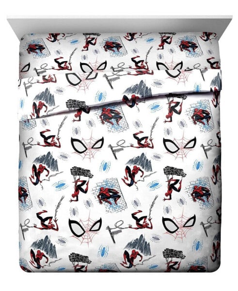 Spiderman Crawl Queen Sheet Set, 4 Pieces