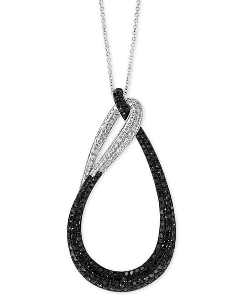 EFFY Collection eFFY® Diamond Loop 18" Pendant Necklace (1 ct. t.w.) in 14k White Gold