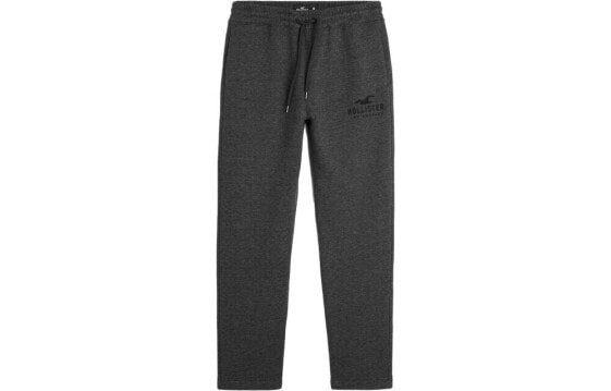 Спортивные брюки Hollister прямые из чистого хлопка для мужчин, темно-серого цвета / Hollister 329852-1