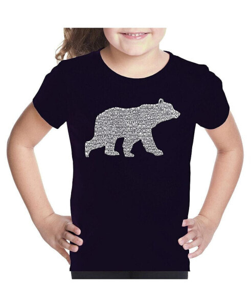 Big Girl's Word Art T-shirt - Mama Bear