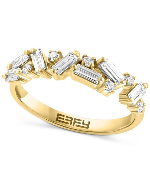 EFFY® Diamond Scattered Baguette Cluster Band (7/8 ct. t.w.) in 14k Gold