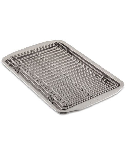 Bakeware 10" x 15" Baking Sheet Pan & Expandable Cooling Rack 3-Pc. Set