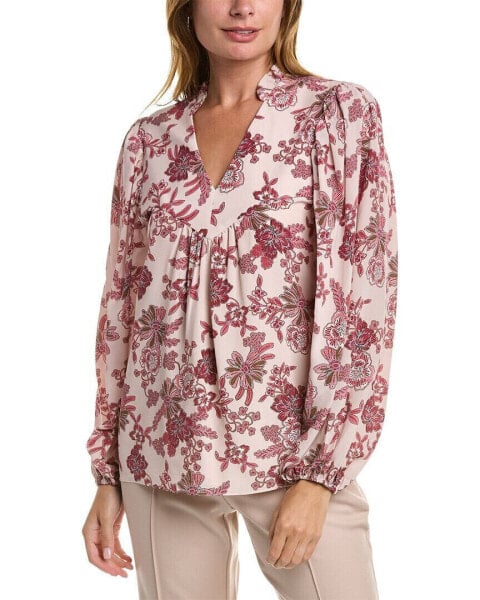 Elie Tahari Silk Blouse Women's Red Xs