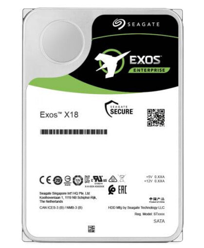 Seagate Exos X18 - 3.5" - 10000 GB - 7200 RPM