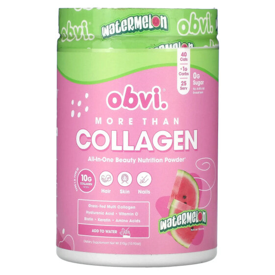 More Than Collagen, All-In-One Beauty Nutrition Powder, Watermelon, 10.93 oz (310 g)