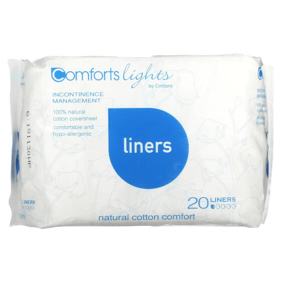 Женские прокладки Comforts Lights, 20 штук Cottons