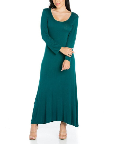 Women's Long Sleeve T-Shirt Maxi Dress