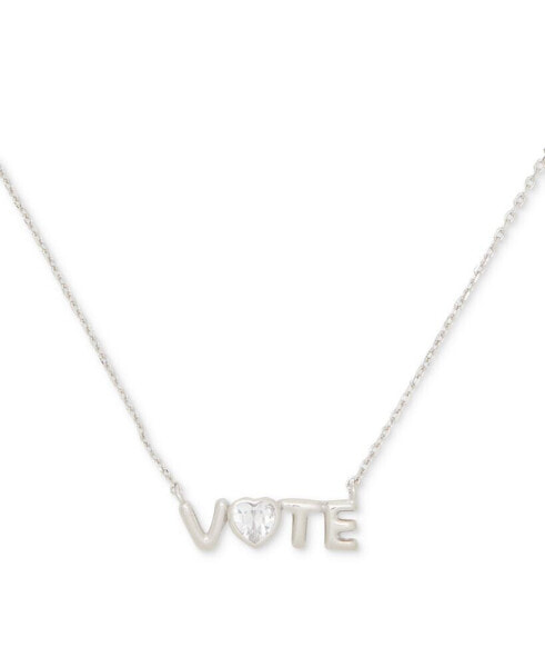 Silver-Tone Have Your Say Mini Pendant Necklace, 16" + 3" extender