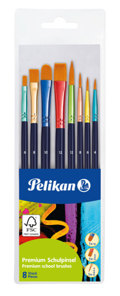 Pelikan 701181 - Brush set - Assorted - Synthetic - 8 pc(s)