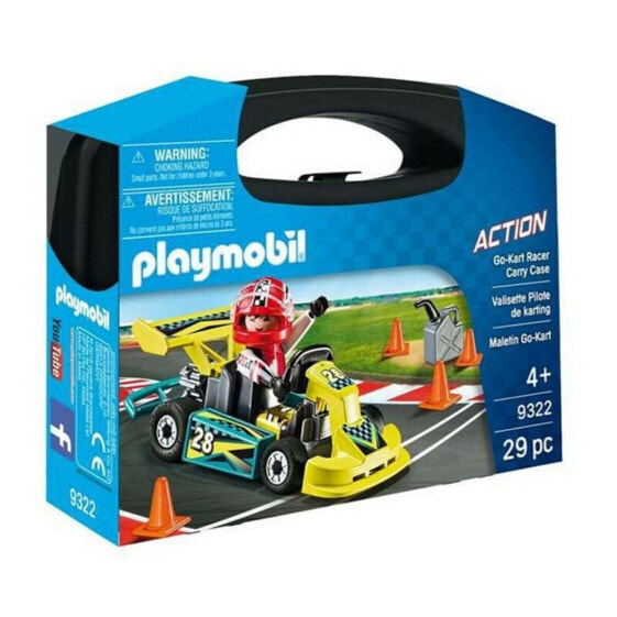 Игровой набор Playmobil Городские гонки Go Kart Playset 9322 - Action - Karting Pilot Case (29 шт)